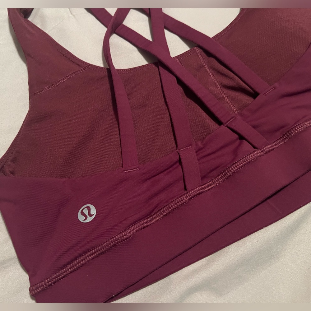 Lululemon burgundy Strappy Back Sports Bra